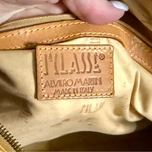 Alviero Martini Vintage 1A Classe Brown Geo Coated Canvas Weekender Bag - Picture 12 of 13